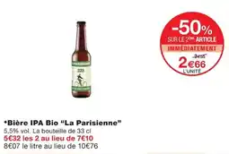 Monoprix La Parisienne Bière IPA Bio offre