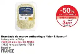 Monoprix Mer & Saveur Brandade de morue offre