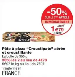 Monoprix Croustipate Pâte à pizza offre