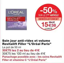 Monoprix L'ORÉAL PARIS Revitalift Filler offre
