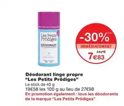 Monoprix Les Petits Prôdiges Déodorant linge propre offre
