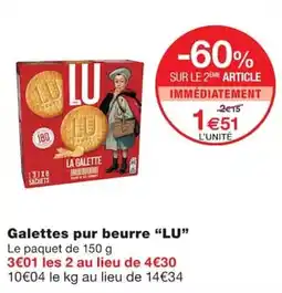 Monoprix LU Galettes pur beurre offre