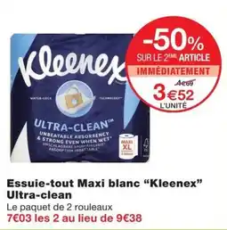 Monoprix Kleenex Essuie-tout Maxi blanc offre