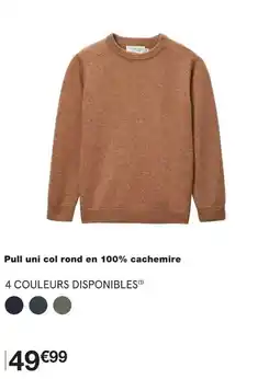 Monoprix Pull uni col rond en 100% cachemire offre