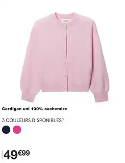 Monoprix Cardigan uni 100% cachemire offre