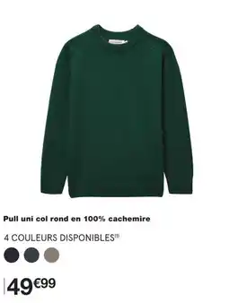 Monoprix Pull uni col rond en 100% cachemire offre