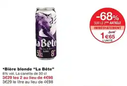Monoprix La Bête Bière blonde offre
