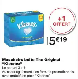 Monoprix Kleenex Mouchoirs boîte The Original offre