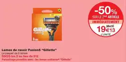 Monoprix Gillette lames de rasoir fusion5 offre