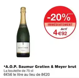 Monoprix Gratien & Meyer A.O.P. Saumur brut offre