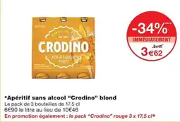 Monoprix Crodino Apéritif sans alcool blond offre