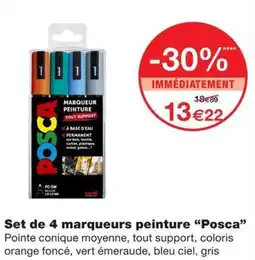 Monoprix Posca marqueur peinture offre