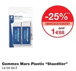 Monoprix Staedtler Gommes Mars Plastic offre