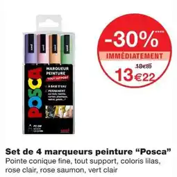 Monoprix Posca marqueurs peinture offre