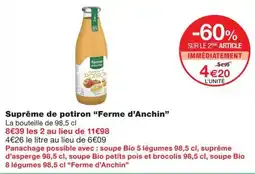 Monoprix Ferme d'Anchin Suprême de potiron offre
