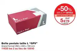 Monoprix Pack'n Post Boîte postale taille L offre