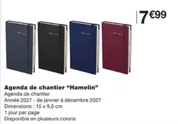 Monoprix LUCAS Agenda de chantier "Hamelin" offre