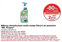 Monoprix Mr. Propre Spray désinfectant multi-usages Fleurs de pommier offre