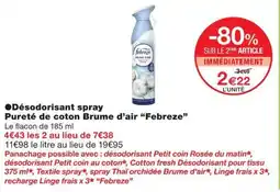 Monoprix Febreze Désodorisant spray offre