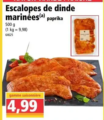 Norma Escalopes de dinde marinées offre