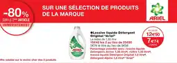Monoprix Ariel lessive liquide détergent original offre