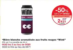Monoprix Wink bière blanche aromatisée aux fruits rouges offre