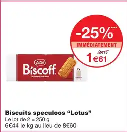 Monoprix Lotus biscuits speculoos offre