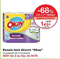 Monoprix Okay essuie-tout décoré offre