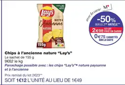 Monoprix Lay's chips à l'ancienne nature offre