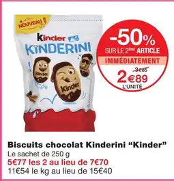 Monoprix Kinder biscuits chocolat kinderini offre