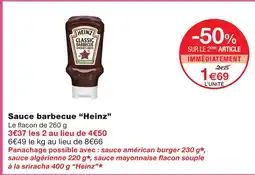 Monoprix Heinz sauce barbecue offre
