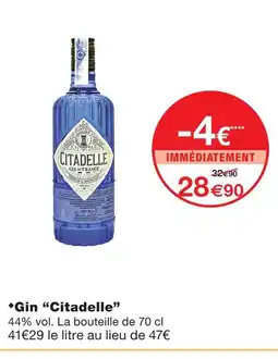 Monoprix Citadelle gin offre