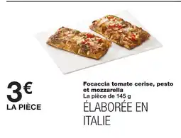 Monoprix Focaccia tomate cerise, pesto et mozzarella offre
