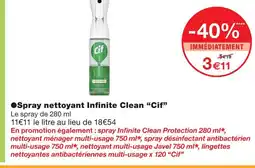 Monoprix Cif spray nettoyant infinite clean offre