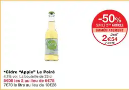 Monoprix Appie cidre le poiré offre