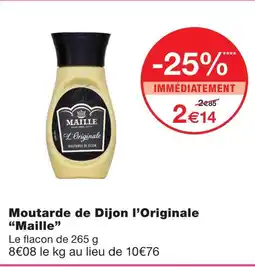 Monoprix Maille moutarde de dijon l'originale offre