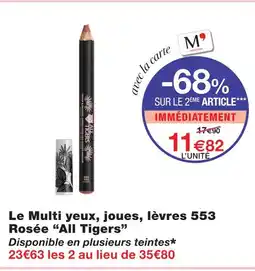 Monoprix All tigers le multi yeux, joues, lèvres 553 rosée offre