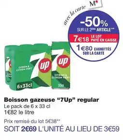 Monoprix 7up boisson gazeuse regular offre