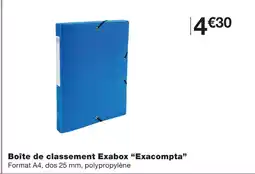 Monoprix Exacompta boîte de classement exabox offre