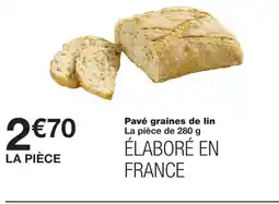 Monoprix Pavé graines de lin offre