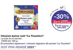 Monoprix La tisanière infusion bonne nuit offre
