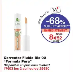 Monoprix Formula pura corrector fluido bio 02 offre