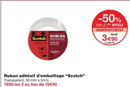 Monoprix Scotch ruban adhésif d’emballage offre