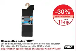 Monoprix Dim chaussettes coton offre