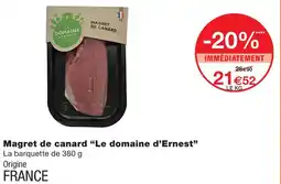 Monoprix Le domaine d'ernest magret de canard offre