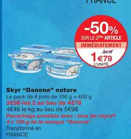 Monoprix Danone skyr nature offre
