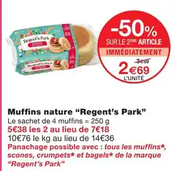 Monoprix Regent's park muffins nature offre