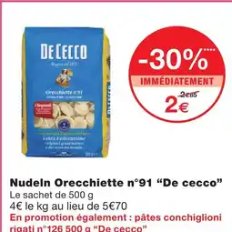 Monoprix De cecco nudeln orecchiette n°91 offre