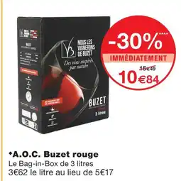 Monoprix A.o.c. buzet rouge offre