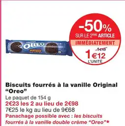 Monoprix Oreo biscuits fourrés à la vanille original offre